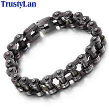 Панк Рокер мотоциклетная велосипедная цепь мужской браслет Тяжелая нержавеющая сталь ювелирные аксессуары Байкер мужские s браслеты для мужчин браслет