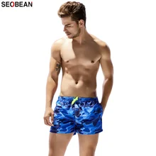 SEOBEAN мужская пляжная повседневная одежда модные камуфляжные спортивные быстросохнущие шорты для серфинга и пляжные шорты