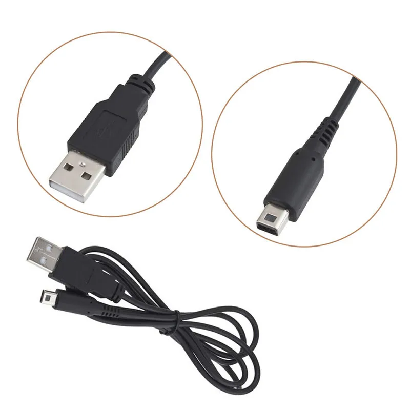 Black 1.2M USB Power Charger Charging Cable for Nintendo 3DS DSi NDSI XLin Cables from Consumer