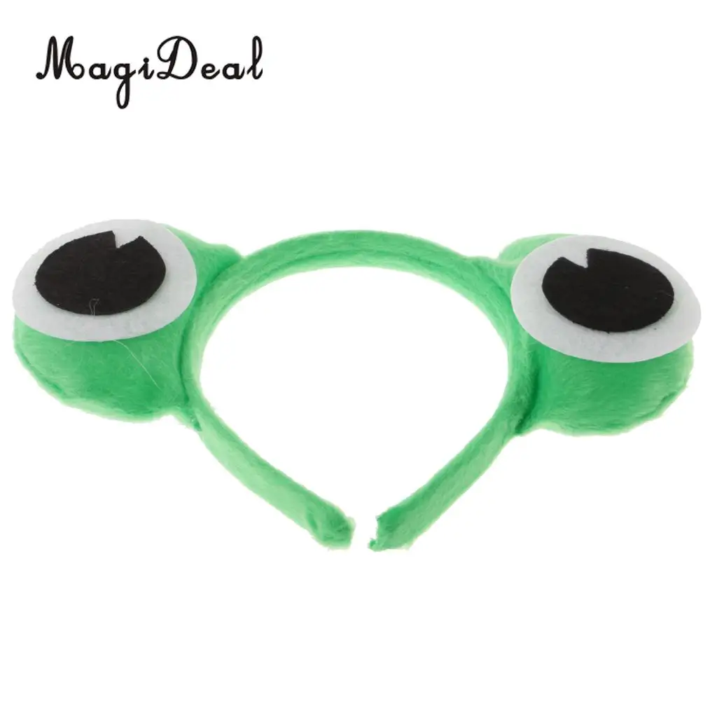 3pcs/Set Cute Frog Shape Headband Costume Animal Toad Kids Adult Fancy Dress Cosplay Party Photo Prop