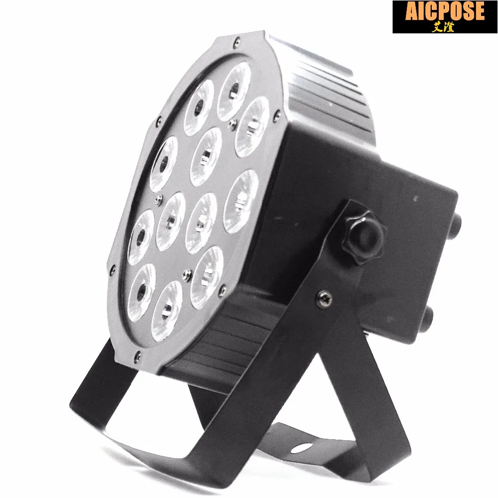 Billig 12 stücke 12w led lampe perlen 12x12W led Par lichter RGBW 4in1 flache par led dmx512 disco lichter professionelle bühne dj ausrüstung