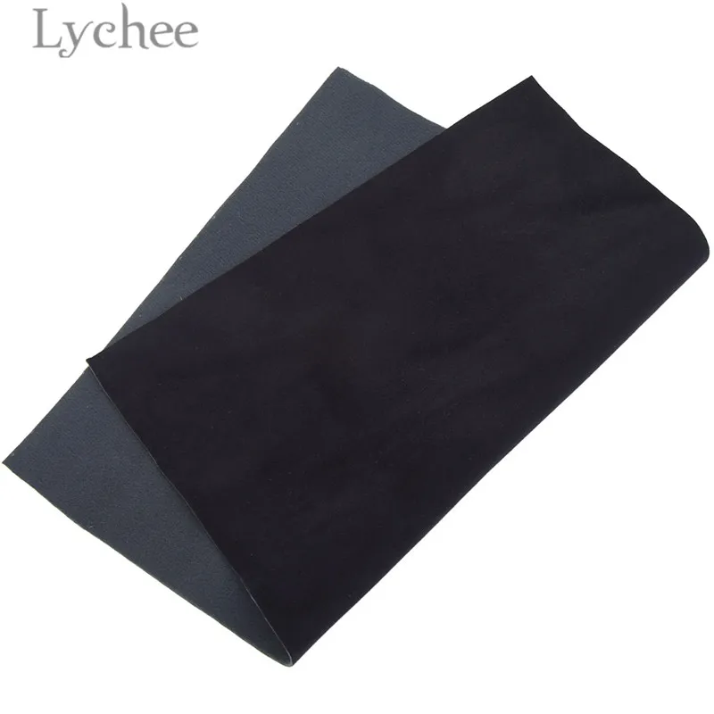 Lychee Life 29x21 см A4 бархат из искусственной кожи ткань высокого качества сплошной цвет Синтетическая Кожа DIY материал для сумки одежды - Цвет: 1