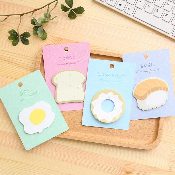 

Novelty Fresh Style Breakfast Memo Notepad Notebook Memo Pad Self-Adhesive Sticky Notes Bookmark Promotional Gift Stationery