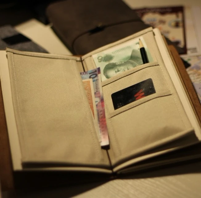 Traveler travelers diary notepad notebook oxford fabric storage bag