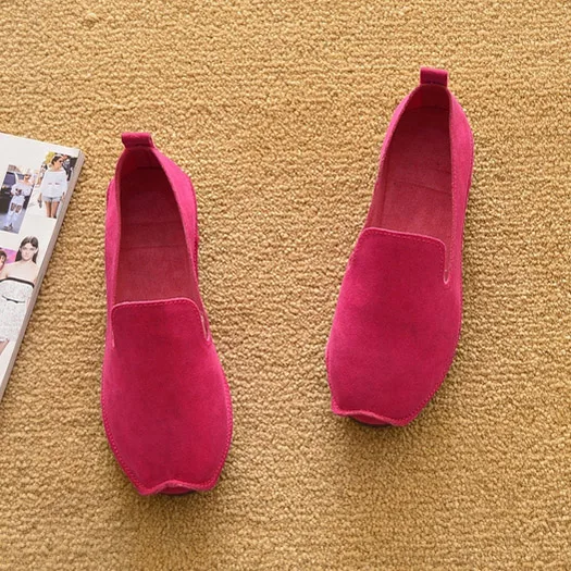 pink Прогулочные лоферы с леопардовым принтом и круглым носком; дизайнерские китайские женские красивые мокасины; женские замшевые туфли; сезон весна-осень; размеры 9 - Цвет: pink