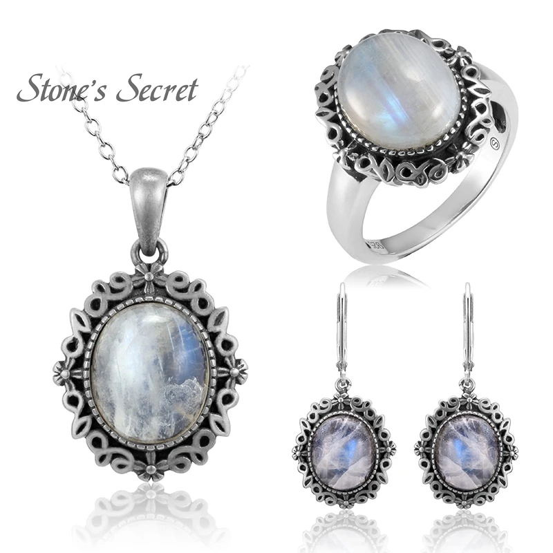 Buy 10*12mm Moonstone Sets High Quality Twilight Fine