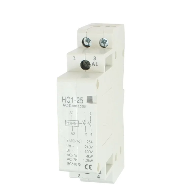 

AC 240V 25A 2 Reed AC Contactor 2P Closed Domestic 35 mm DIN Rail