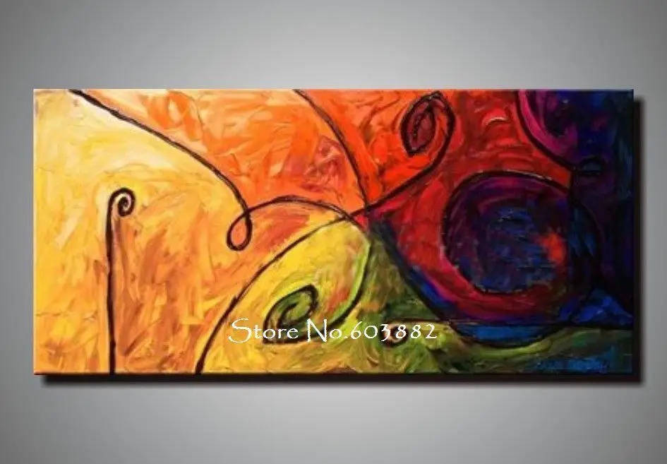 Free shipping Wholesale Discount 100 handmade large canvas wall art