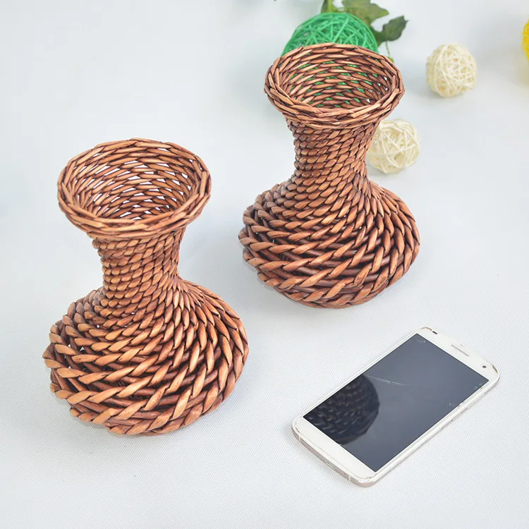 Rattan Floor Chinaprices Net Plastic Rattan Wicker Vase Wedding Decoration Home Office Bedroom Holding Candy Free Shipping 5z Hd013