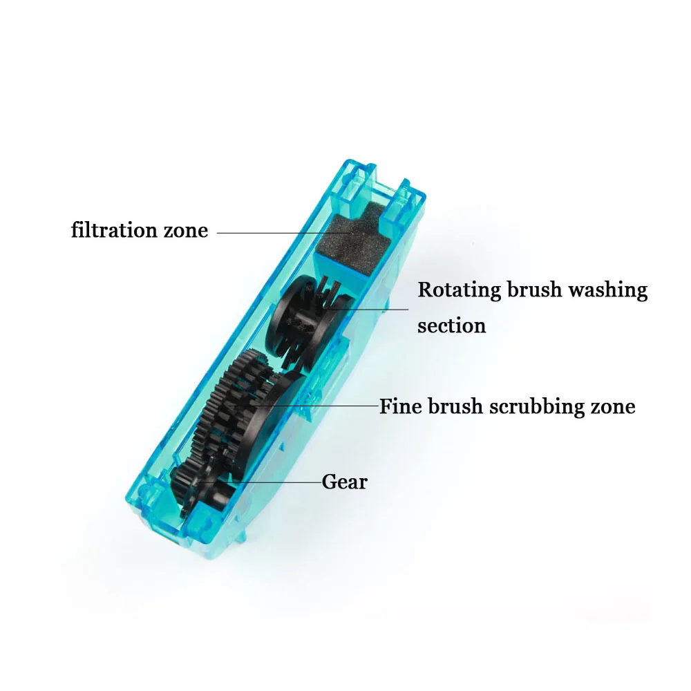 Велосипедный очиститель цепи для велосипеда дорожная машина сухой скруббер моющий набор инструментов цвет синий пластик альпинистская цепь чистящие аксессуары