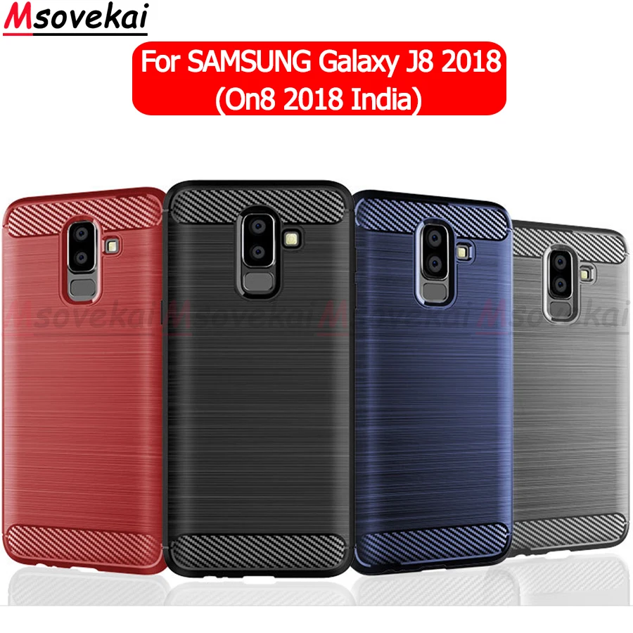 

Carbon Fiber Case for Samsung Galaxy J8 2018 Cover for Galaxy J8 2018 6.0 Inch Silicone Bumper Soft Case J8 2018 TPU Phone Shell
