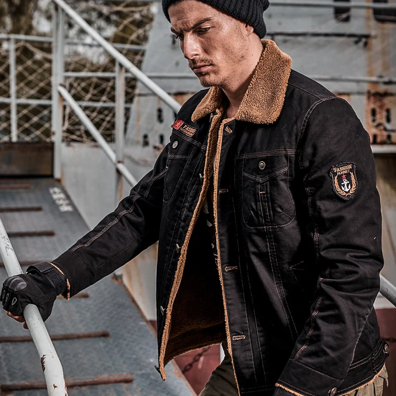 Günstige 77 stadt Mörder Winter Bomber Jacken Männer Military Armee Oberbekleidung Taktische Jacken Männer Baumwolle Verdicken Pelz Kragen Pilot Jacke Mantel