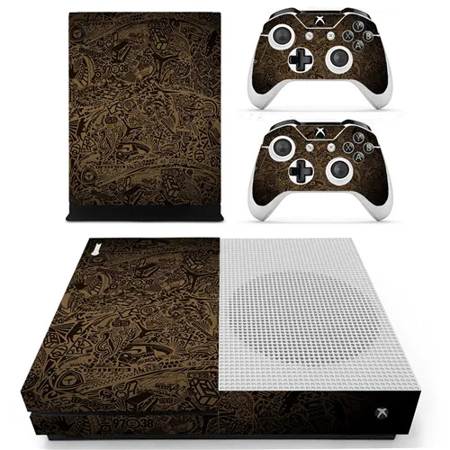 Хромированная Золотая наклейка на кожу для Xbox One S консоль и контроллеры для Xbox One тонкая кожа стикер s винил - Цвет: Ys-xboxoneS-0051