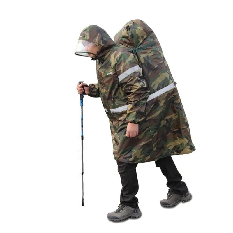 

Multifunctional Outdoor Military Raincoats Backpack Rain Cover Rain Poncho Reflective Stripe Climbing Hiking Camping Rain Gear