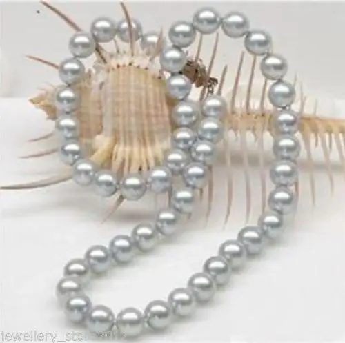 

Hot sale new Style >>>>>8mm South Sea Gray Shell Pearl Necklace 18''AAA