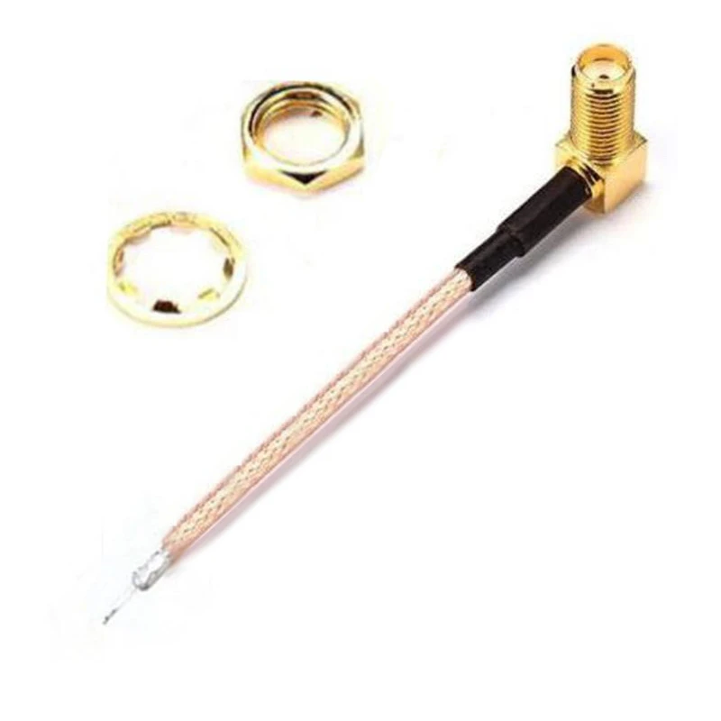 DIY RG178 SMA/RP-SMA женский правый угол Пигтейл/провод для антенны удлинитель адаптер кабель припоя 100 мм для RC мультиротор FPV Запчасти доступом