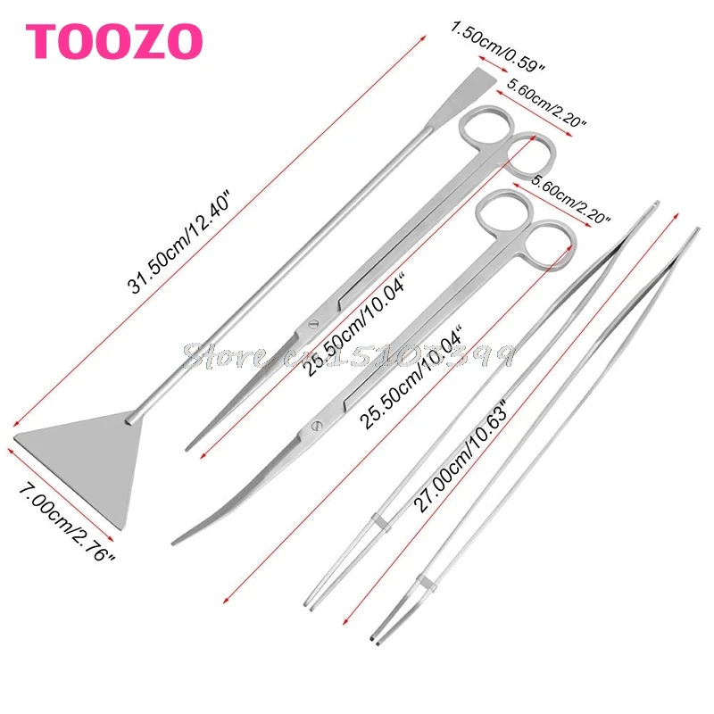 3/5 шт. аквариум коробка с инструментами, инструменты для обслуживания комплект Пинцет Ножницы для живых растений трава Прямая поставка