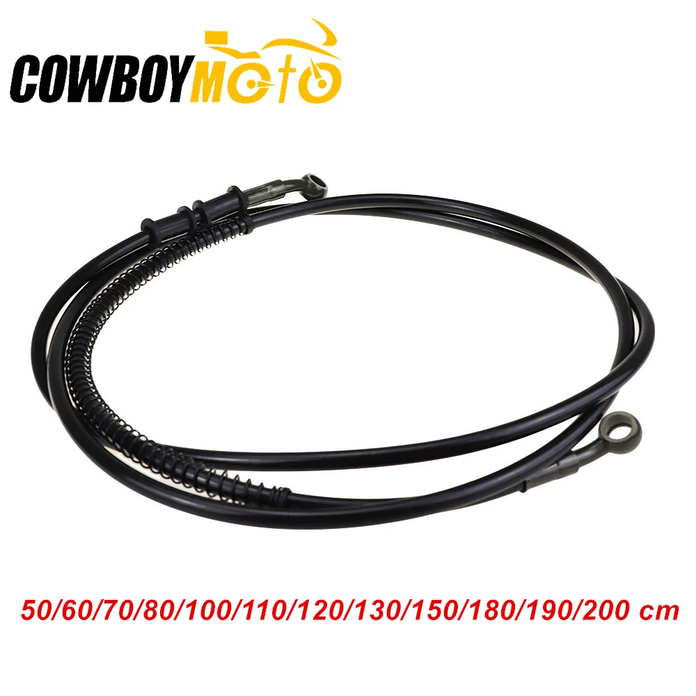 

50cm-200cm 150cm 180cm 190cm Motorcycle Brake Pipe Hydraulic Reinforce Brake Clutch Oil Hose Line Pipe Tube for Racing Dirt Bike