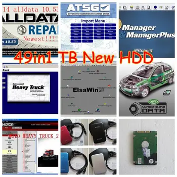 

2018 Latest Alldata and Mitchell Software 49 in1 with 1tb usb hdd Auto reapir software Alldata V10.53+Mitchell 2015 fit win7/8