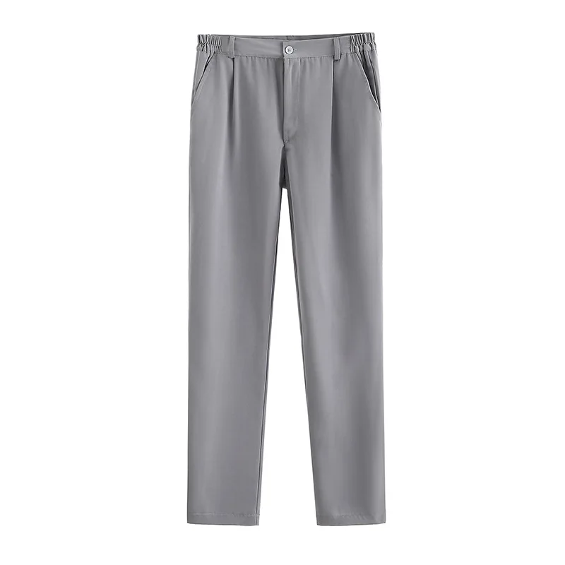 

Men JK High School Uniforms Suit Pants Students Harajuku Japanese Preppy Style Plus Size High Waist Pants Grey 5XL