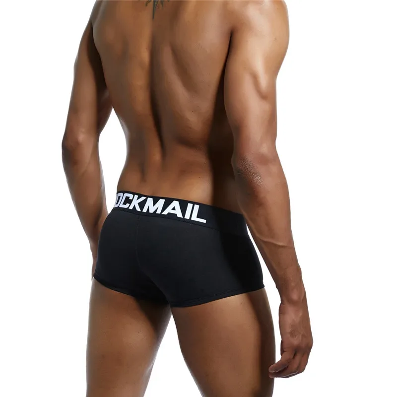 JOCKMAIL, фирменное Мужское нижнее белье, боксеры, трусы, хлопок, u-образный выпуклый мешочек, Cuecas, боксеры, Calzoncillos Hombre, Мужские боксерские шорты для геев, трусы