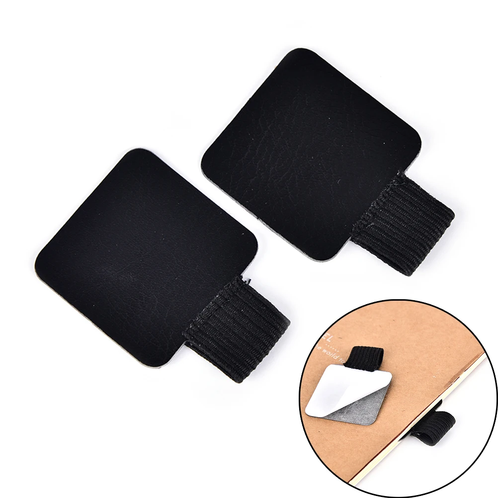 

1pcs Self-adhesive Pen clips Leather Pen Holder Elastic Pencil Loop for Journals Clipboards Notebooks,