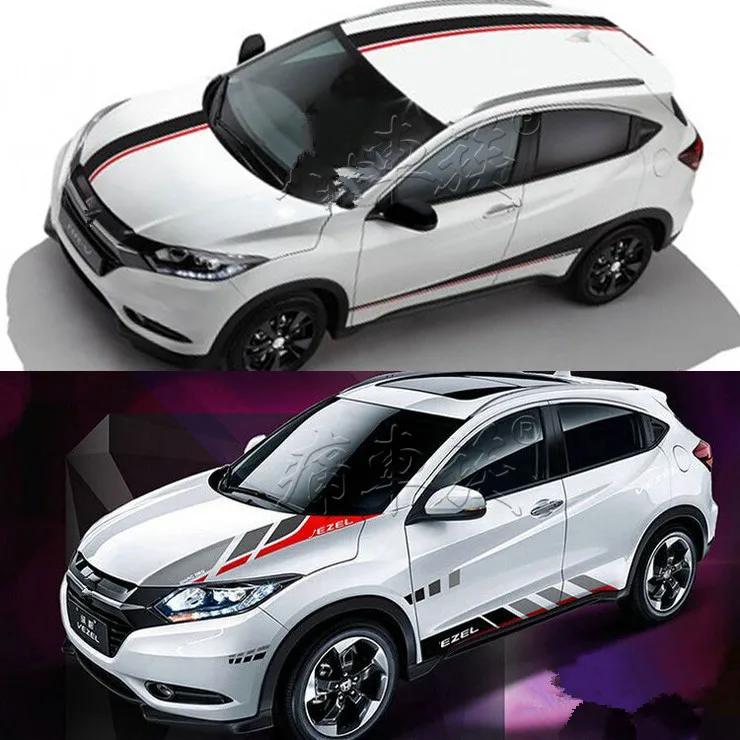 Наклейка на юбку для Honda Vezel XRV HRV BA063|sticker for honda|for hondacar line sticker |