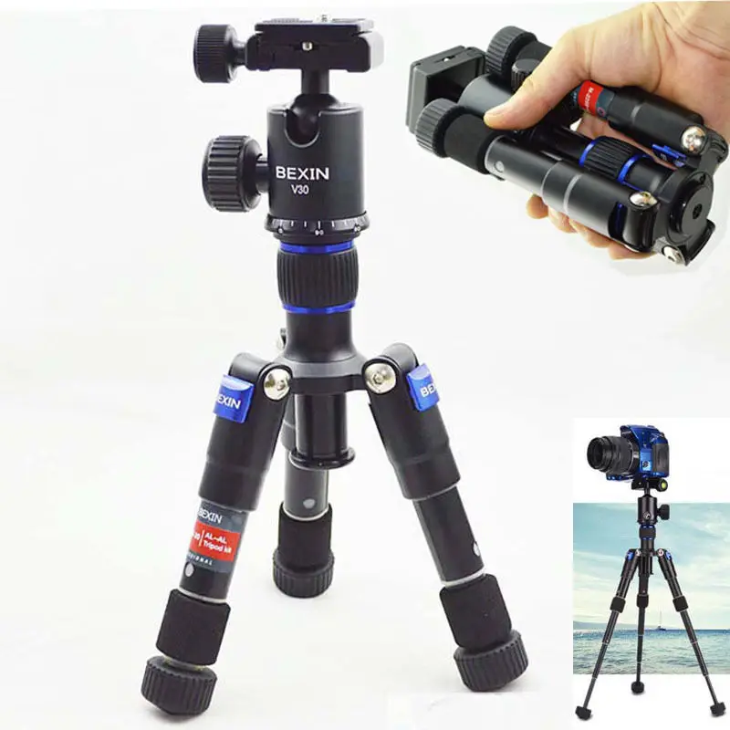 

Compact Desktop Micro Mini Portable Tripod Monopod Kit Light Stand With Ball Head Load 5kg