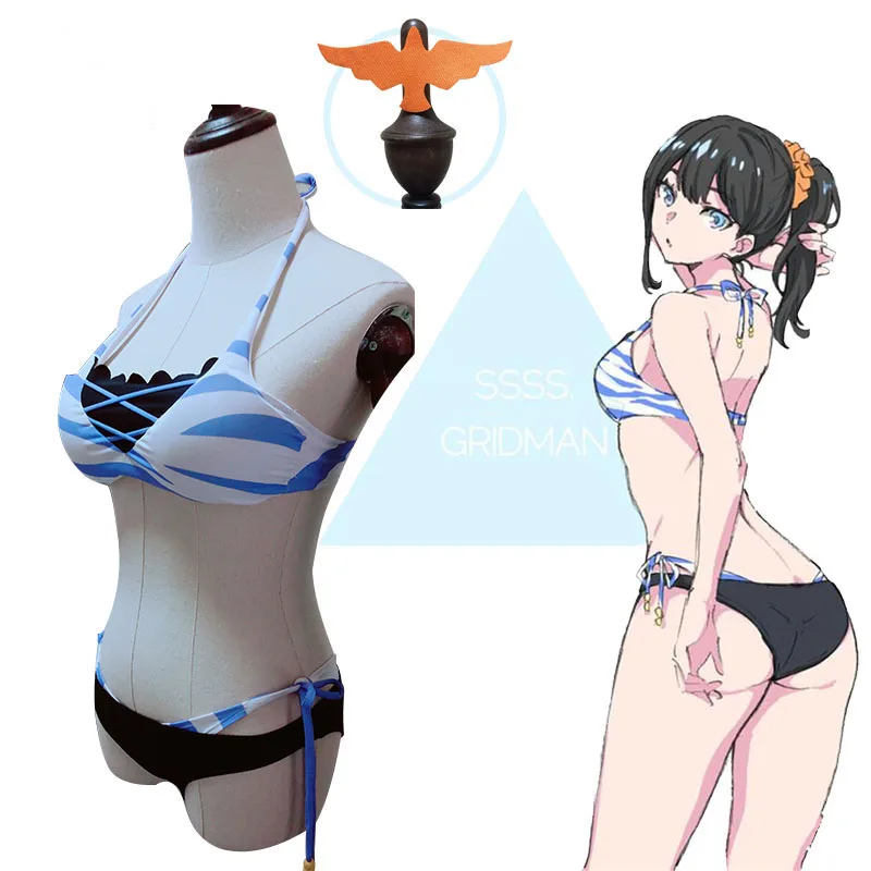 Аниме SSSS. GRIDMAN Takarada Rikka косплей костюм купальник бикини сексуальный женский
