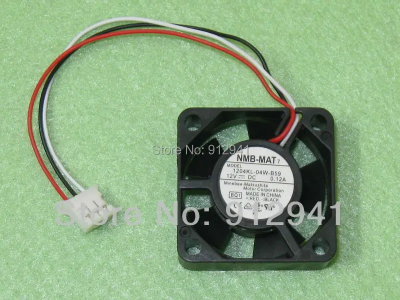 

NMB-MAT 1204KL-04W-B59 3010 30mm x 30mm x 10mm Cooler Cooling Fan 12V 0.12A 3Wire 3Pin Connector
