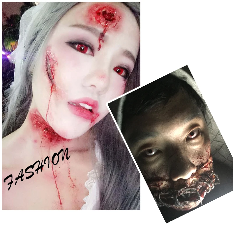 Хэллоуин спецэффекты макияж драма воск фальшивые шрамы крови кожи поддельная рана воск для шрамов косплей специальный костюм макияж краска для тела