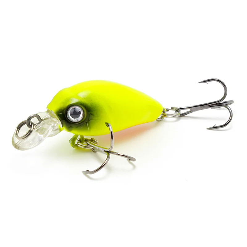 Amlucas, мини-кренкбейт, 4,5 см, 4,1 г, Chubby Spinner, Topwater Crankbait, искусственная жесткая приманка, воблеры, гольян, рыболовные приманки WW333Y - Цвет: O