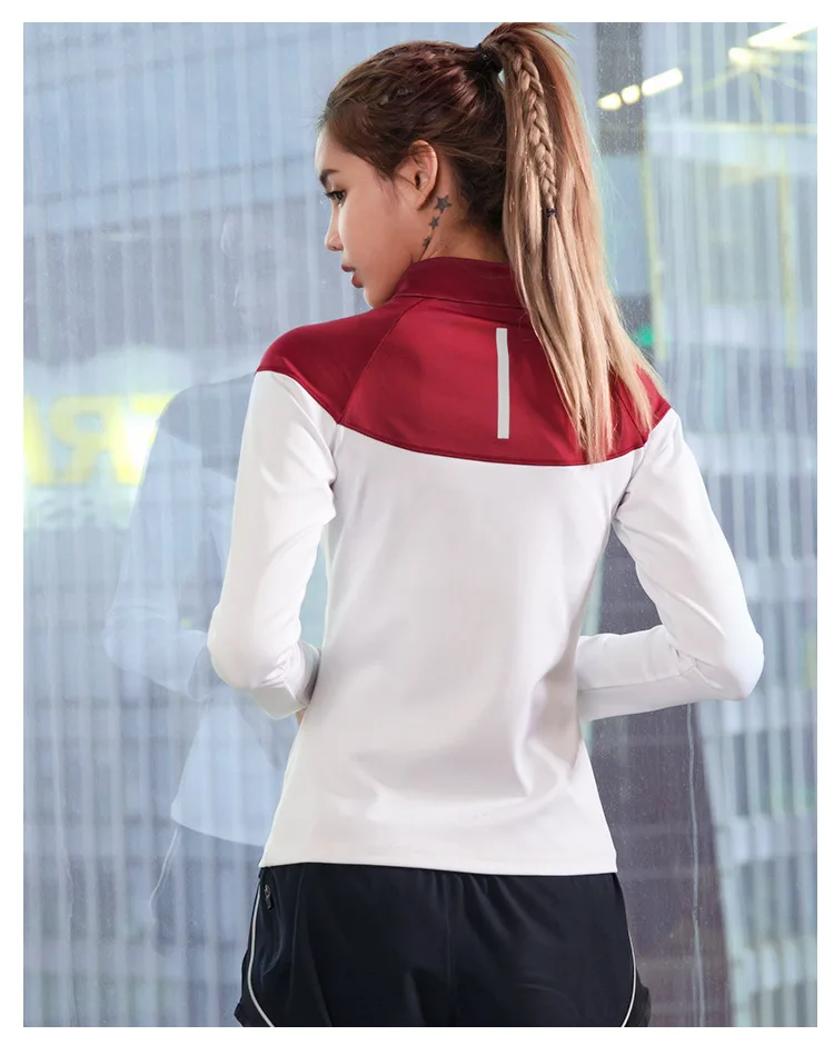 Спортивная куртка для женщин, пальто для тренировок, быстросохнущая куртка для йоги, одежда для фитнеса, дышащая куртка для тренировок, спортивный костюм WT573