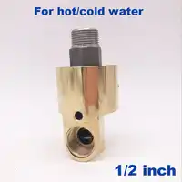 ゴーゴー左/右ねじ産業コールド/ホット水 50C 120C 真鍮スイベルフィ回転コネクタ 1/2 インチロータリージョイント