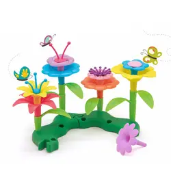 46 шт., обучение для детей, обучающая красочная садовая сборная игрушка, Цветочная композиция, Веселый самодельный букет для детей