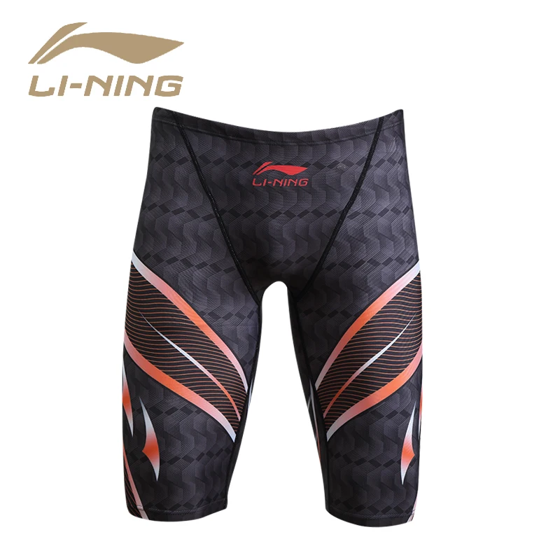 LI-NING, новинка, профессиональные мужские конкурентоспособные плавки, одежда для плавания, быстросохнущие однотонные плавки, мужские плавки размера плюс