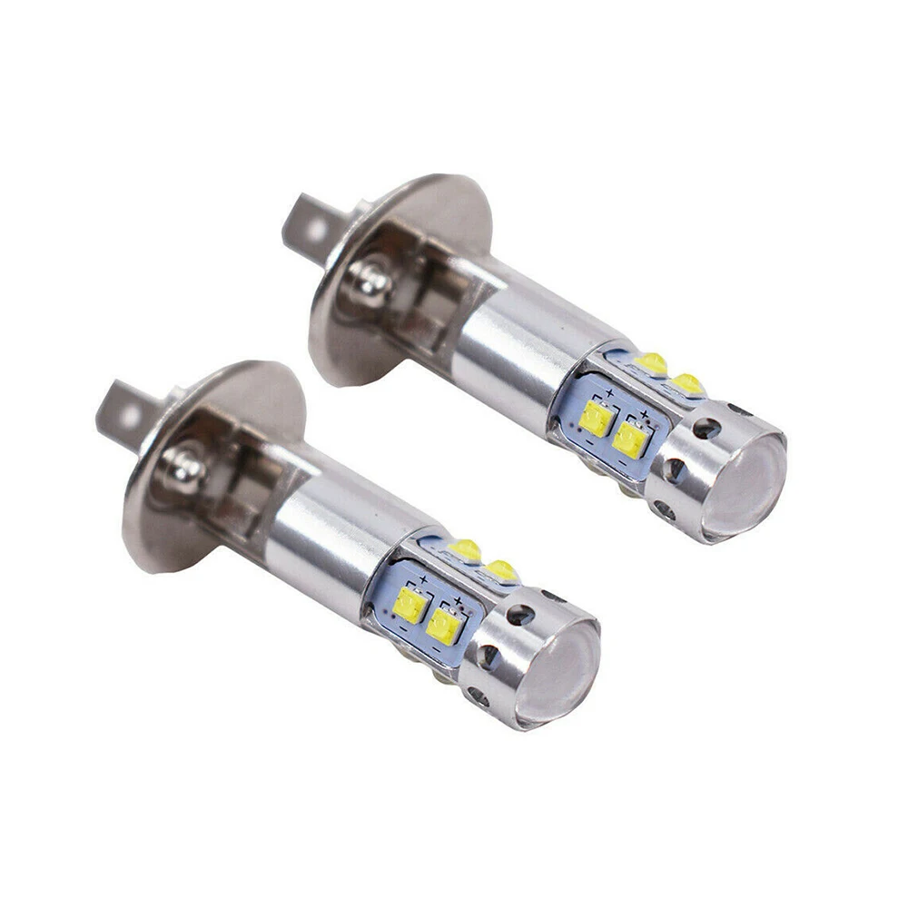 

2Pcs Automobiles 100W LED Daytime Running Light Bulbs Auto Light-emitting Diode Headlight DRL White DC 12V H1 6000Kar Fog Lamp