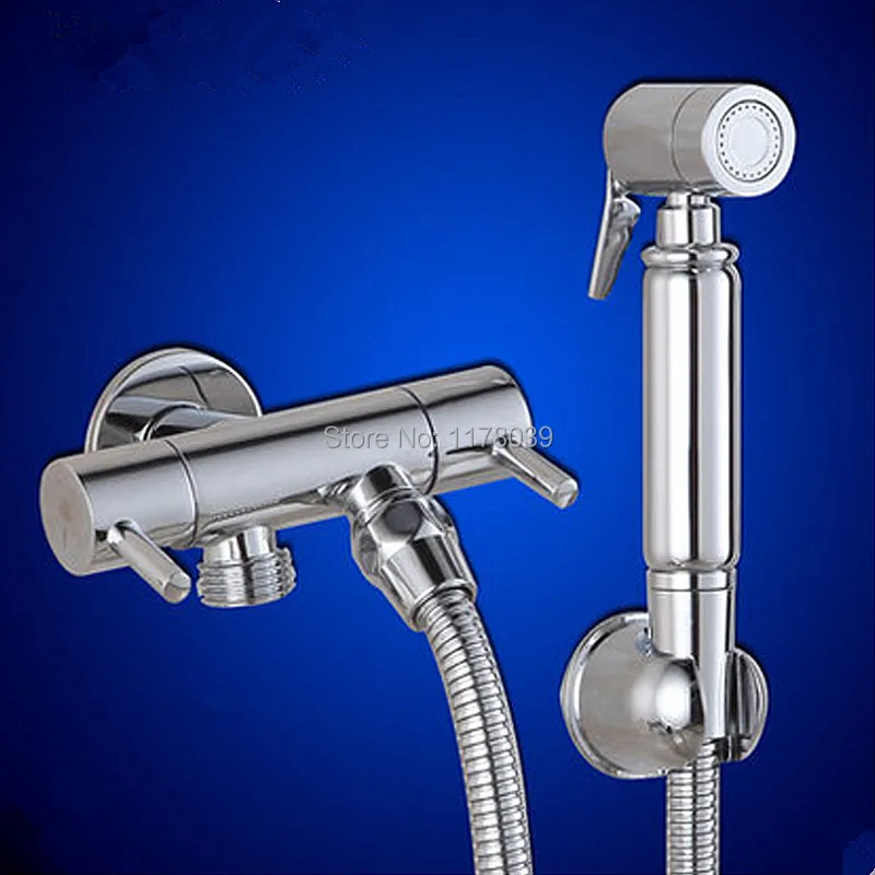 Wall mounted Toilet brass Bidet faucet,all copper Toilet spray gun
