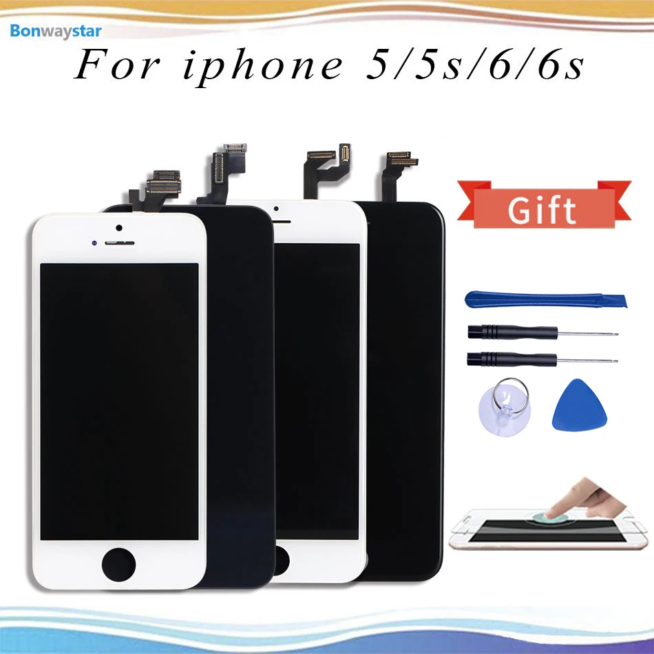 ЖК экран для iPhone 6 6s сенсорный дигитайзер в сборе Замена 5s 5 дисплей Pantalla 5S +