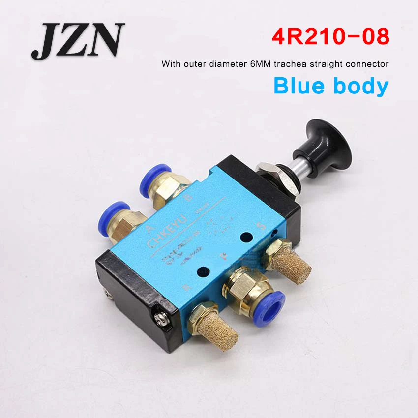 Free shipping ( 1 PCS ) Pull the valve mechanical valve pneumatic switch two three-way 5 pass 3R/4R210-08 control cylinder valve