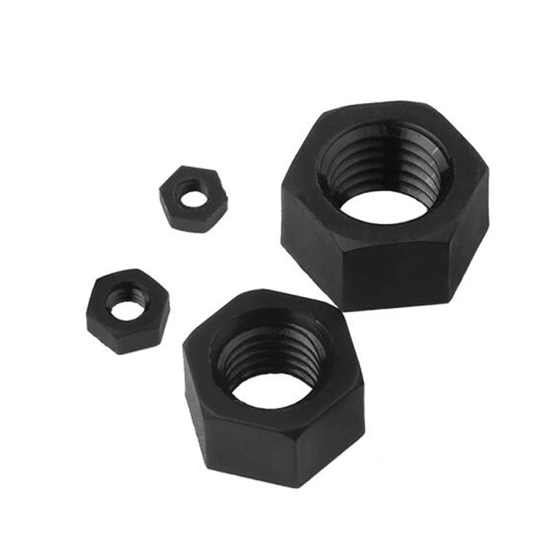 

Hex Nylon Nuts Black Metric Hexagon Threaded Plastic Nuts M2 M2.5 M3 M4 M5 M6 M8 M10 M12