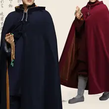 2 вида цветов размытие/красный буддийский монах зимняя шерсть халат боевых искусств теплая куртка Zen накидка аббат костюмы лежал медитация плащ кунг-фу Униформа