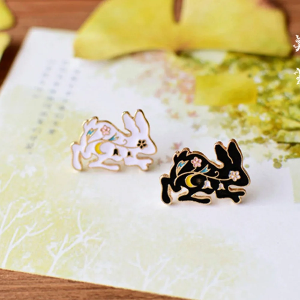 

Free Shipping Simple Cute Lovely Girl Forest Fairy Rabbit Flower Brooch Pins Fashion Woman Jewelry Accessories #273421