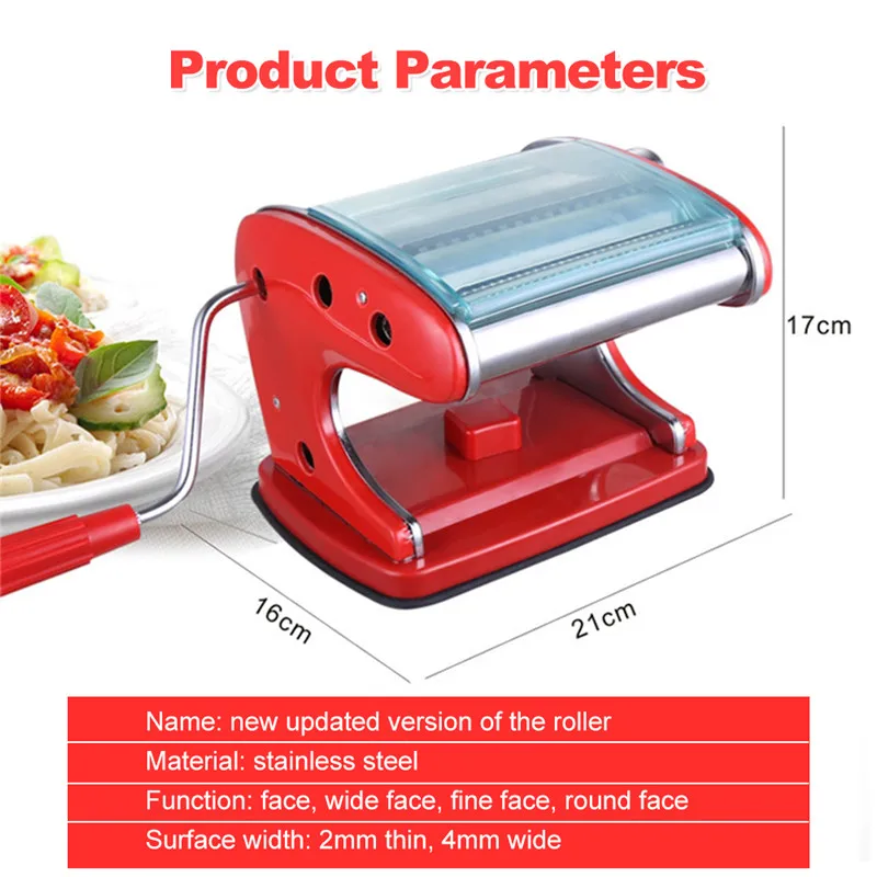  Stainless Steel Kitchen Household Pasta Making Machine Manual Noodle Maker Hand Operated Spaghetti  - 32946425692