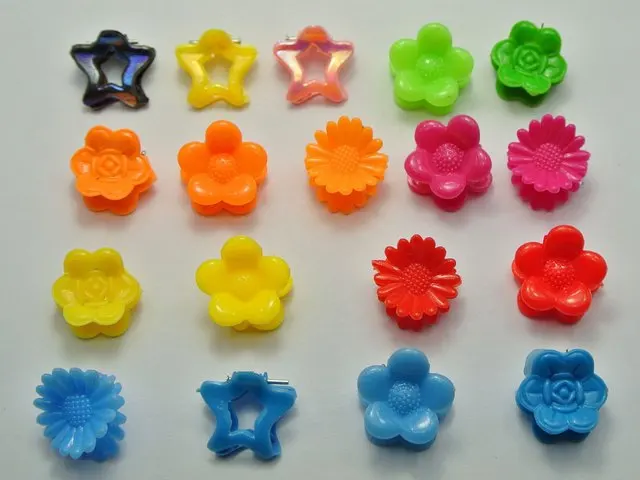 20x Colorful Assorted Mini Small Plastic Hair Clips Claws Clamps for Kids Girls 20x Colorful Assorted Mini Small Plastic Hair Clips Claws Clamps for Kids Girls