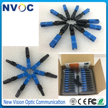 

50Pcs/Bag,SC UPC Fast Connector Embedded Connector FTTH Tool Cold Connector Tool Fiber Fast Connnector,(<=0.5dB),60mm