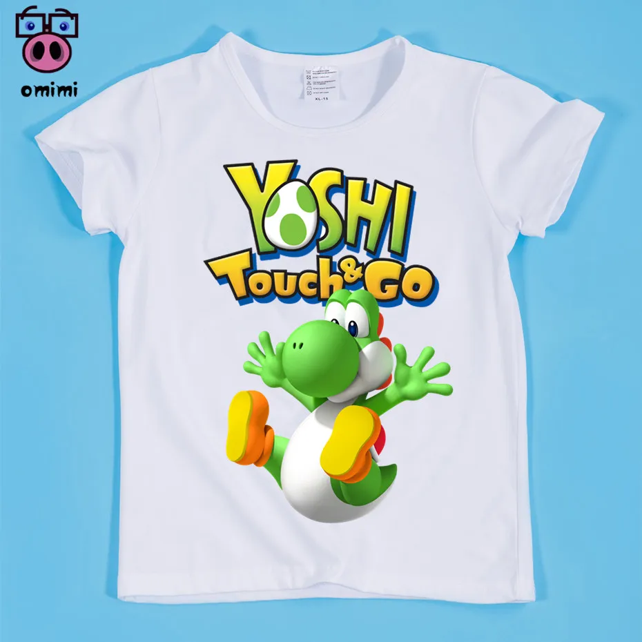 

Baby Clothes Children's Fashion Yoshi Design Print T-shirt Boy and Girl Dinosaur T Shirts Kids Animal Cartoon Clothes