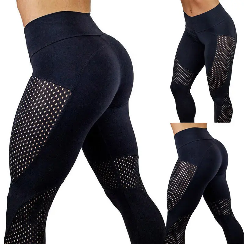 Женские спортивные штаны с высокой талией, Леггинсы для йоги, фитнеса, бега, спортзала, тянущиеся брюки