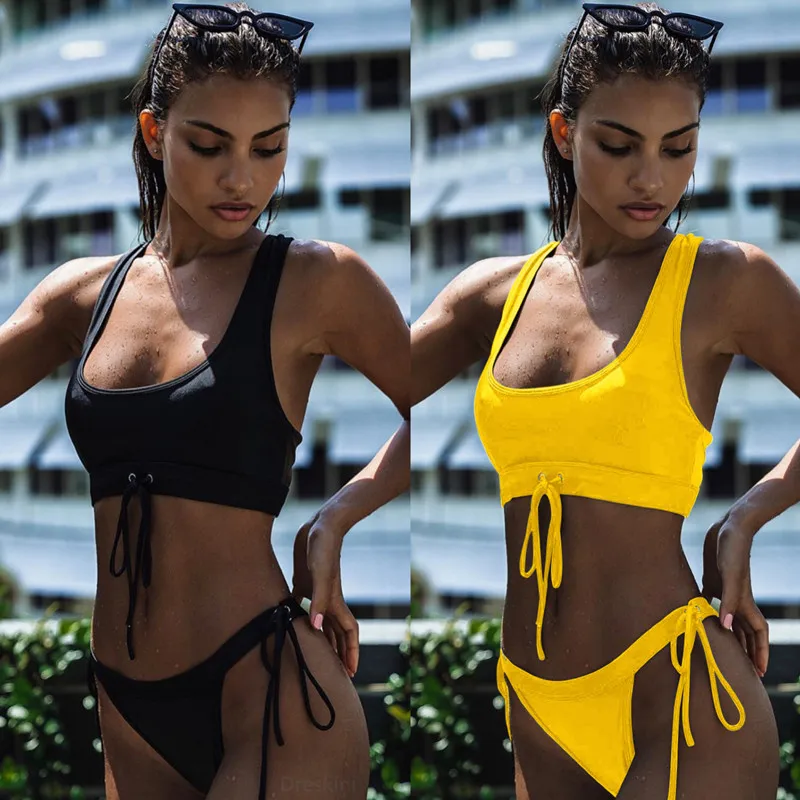 

Indoor Swimsuit For Beach Women Bikini Swimwear Surf Rash Guard New Eye Catching Solid Polyester Sierra Surfer Teenagers