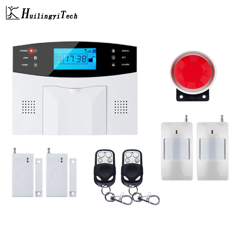 Free Shipping!Wireless Home Security GSM Alarm System Intercom Remote Control Autodial Siren Sensor Kit free shipping intercom home security wireless gsm alarm system for your security